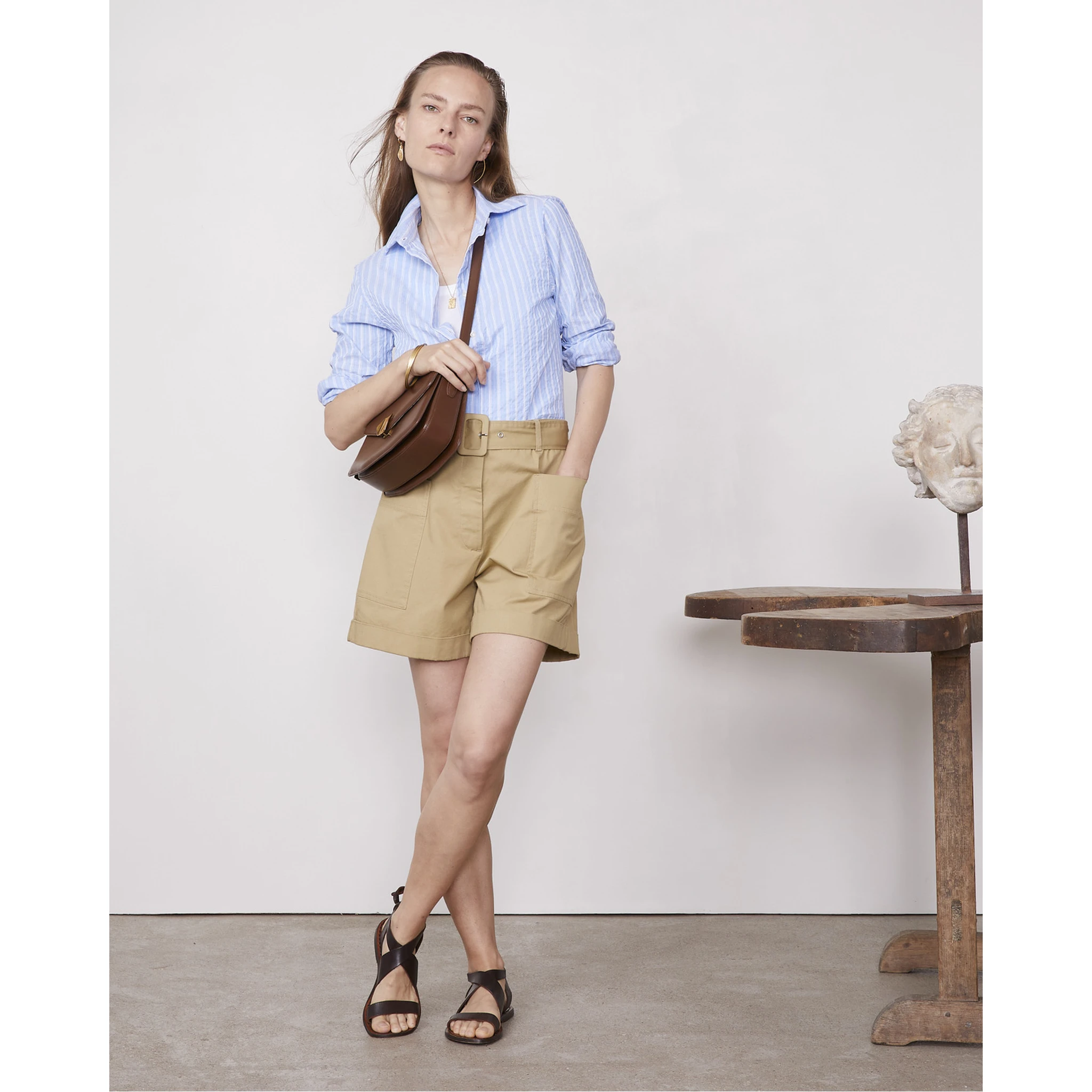 OFFICINE GENERALE Shorts Beige