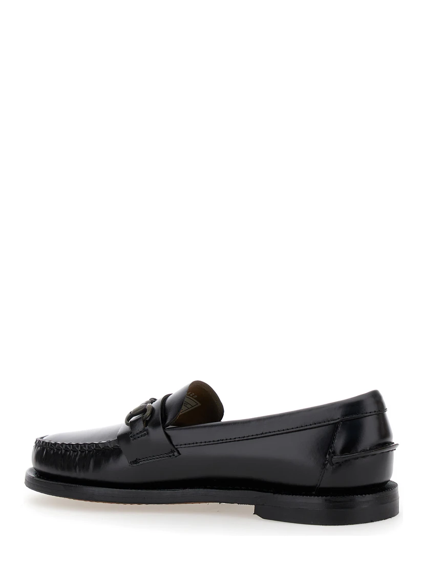 Joe Black Pull-On Loafers with Horsebit Detail in Leather Woman