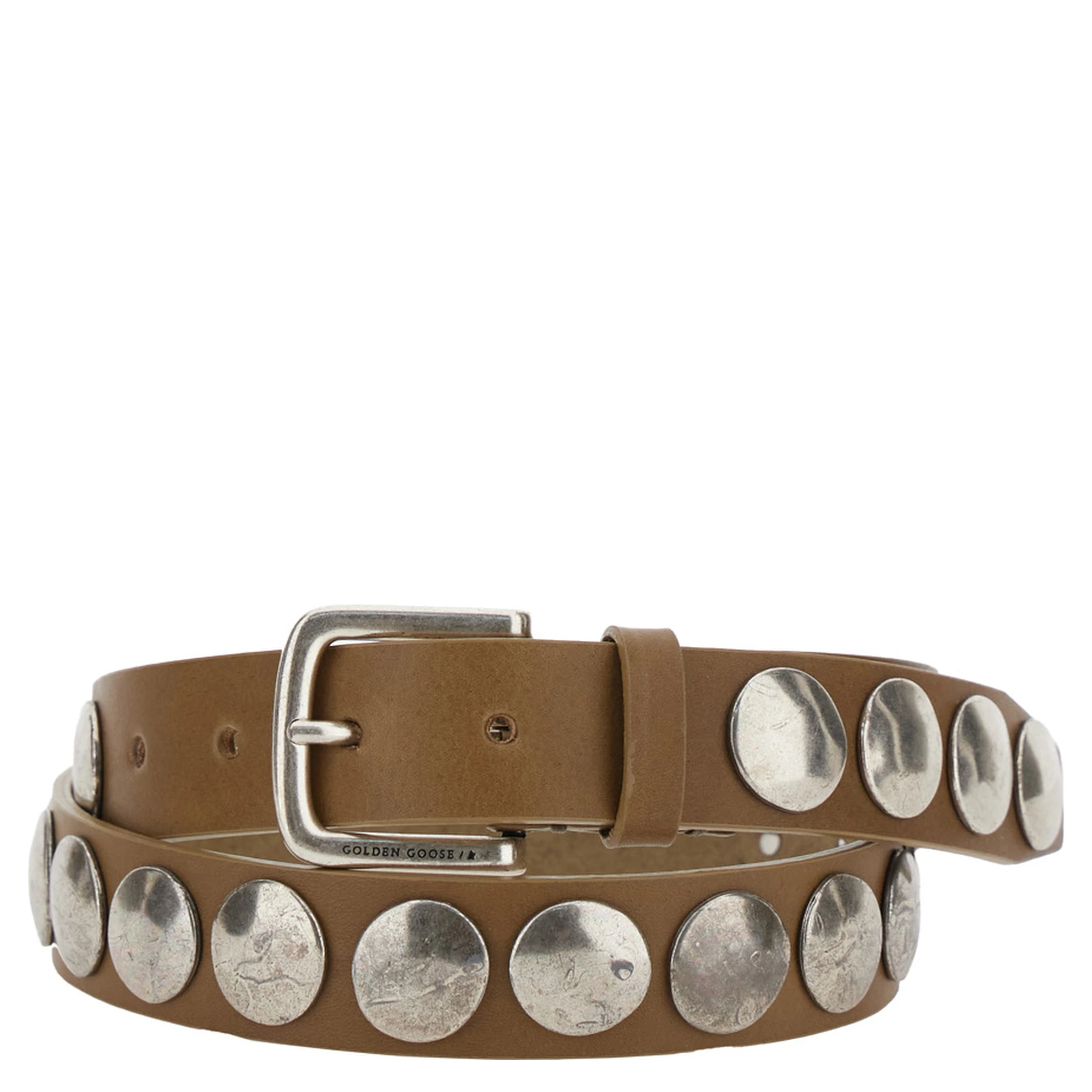 Black Studded Belt in Leather Woman