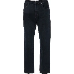 Curtise Black Jeans with Logo Patch on the Rear in Denim Man