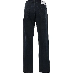 Curtise Black Jeans with Logo Patch on the Rear in Denim Man