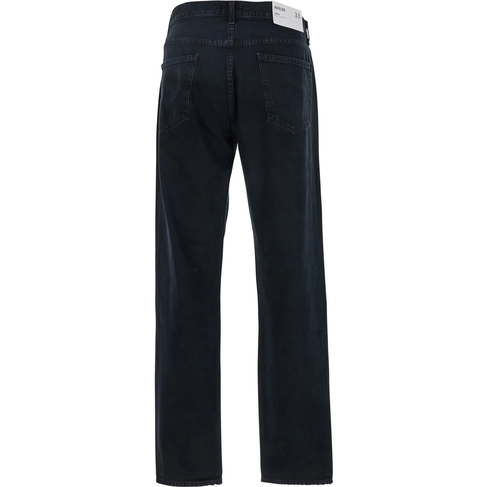 Curtise Black Jeans with Logo Patch on the Rear in Denim Man