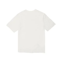 White Crewneck T-Shirt with Logo Lettering Print in Cotton Boy