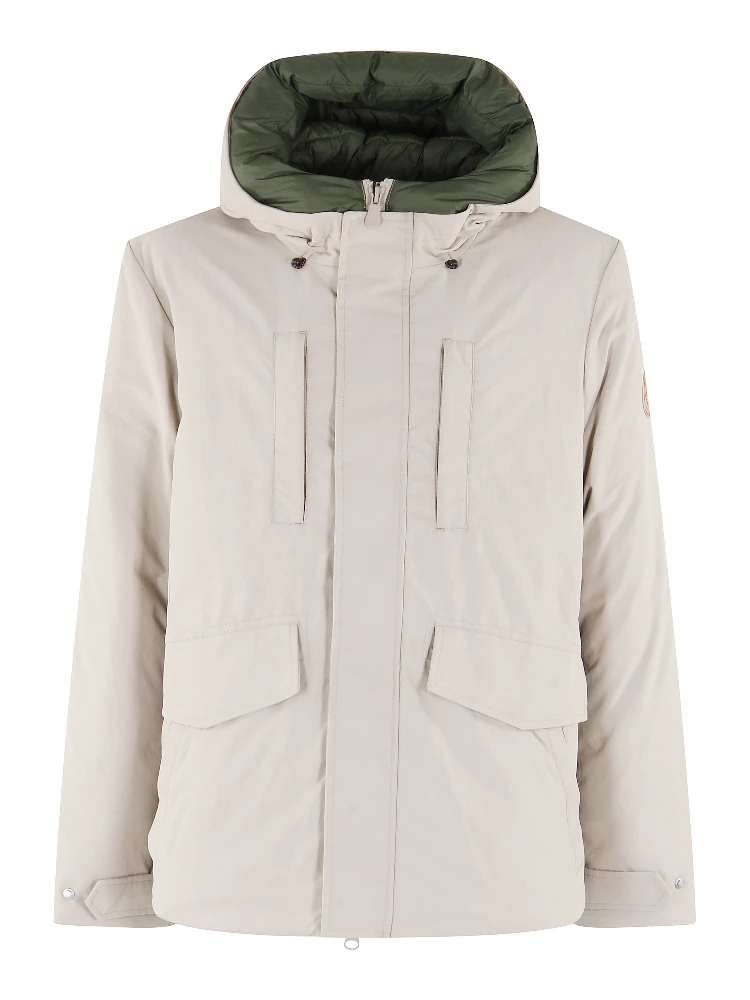 Enzo Hooded flap-pocket parka