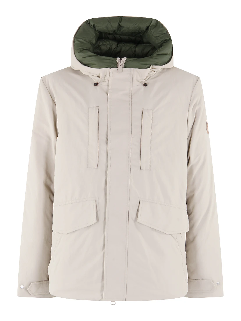 Enzo Hooded flap-pocket parka