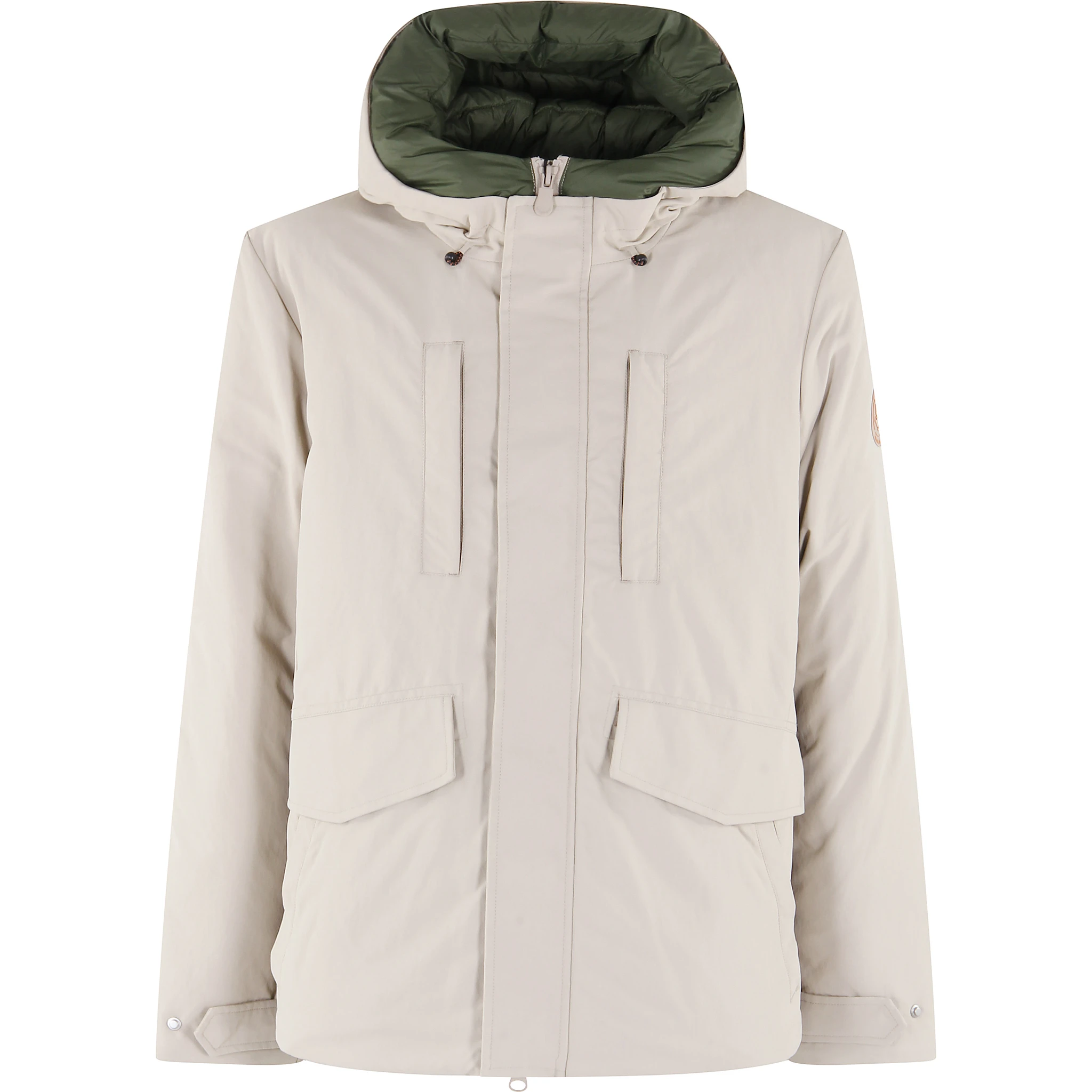 Enzo Hooded flap-pocket parka