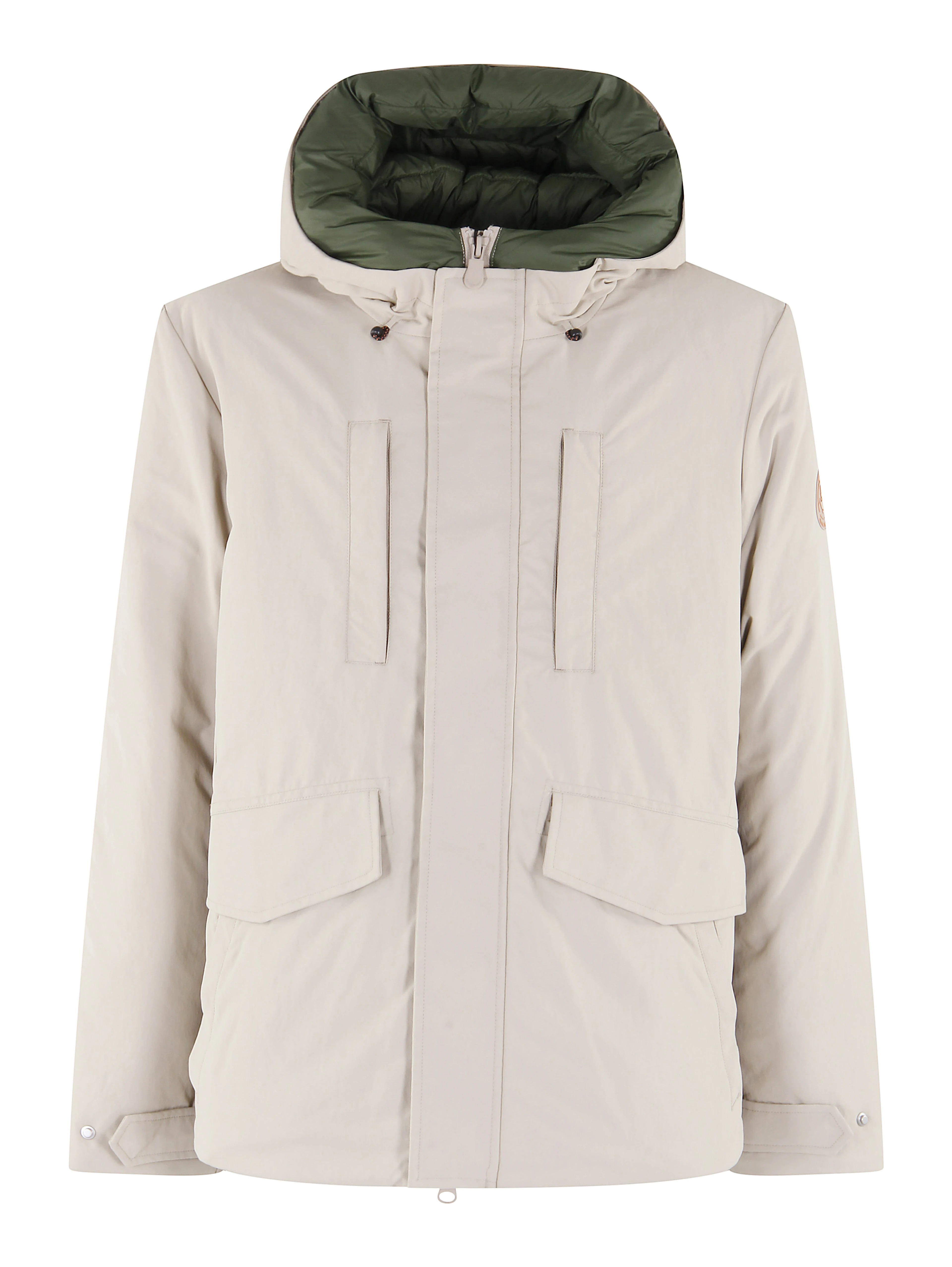 Enzo Hooded flap-pocket parka