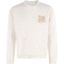 Fox Head-intarsia sweater