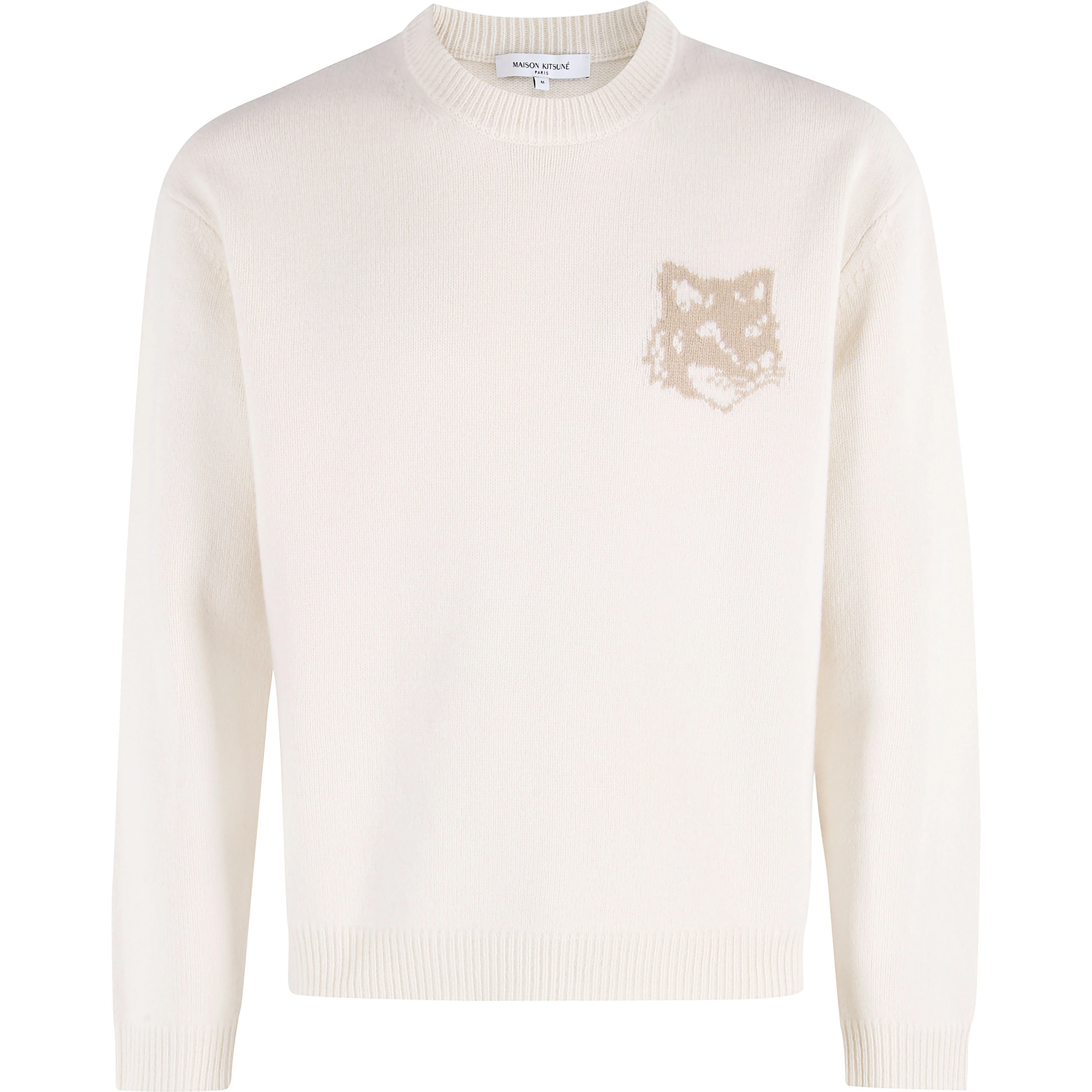 Fox Head-intarsia sweater