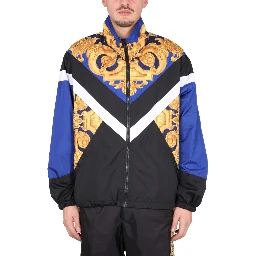 WINDPROOF JACKET WITH BAROQUE PRINT