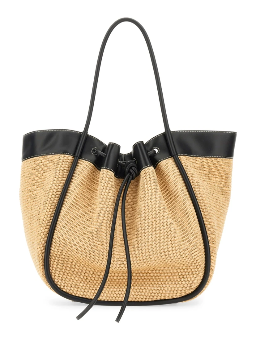 حقيبة تسوق كبيرة الحجم مزينة بالكشكشة