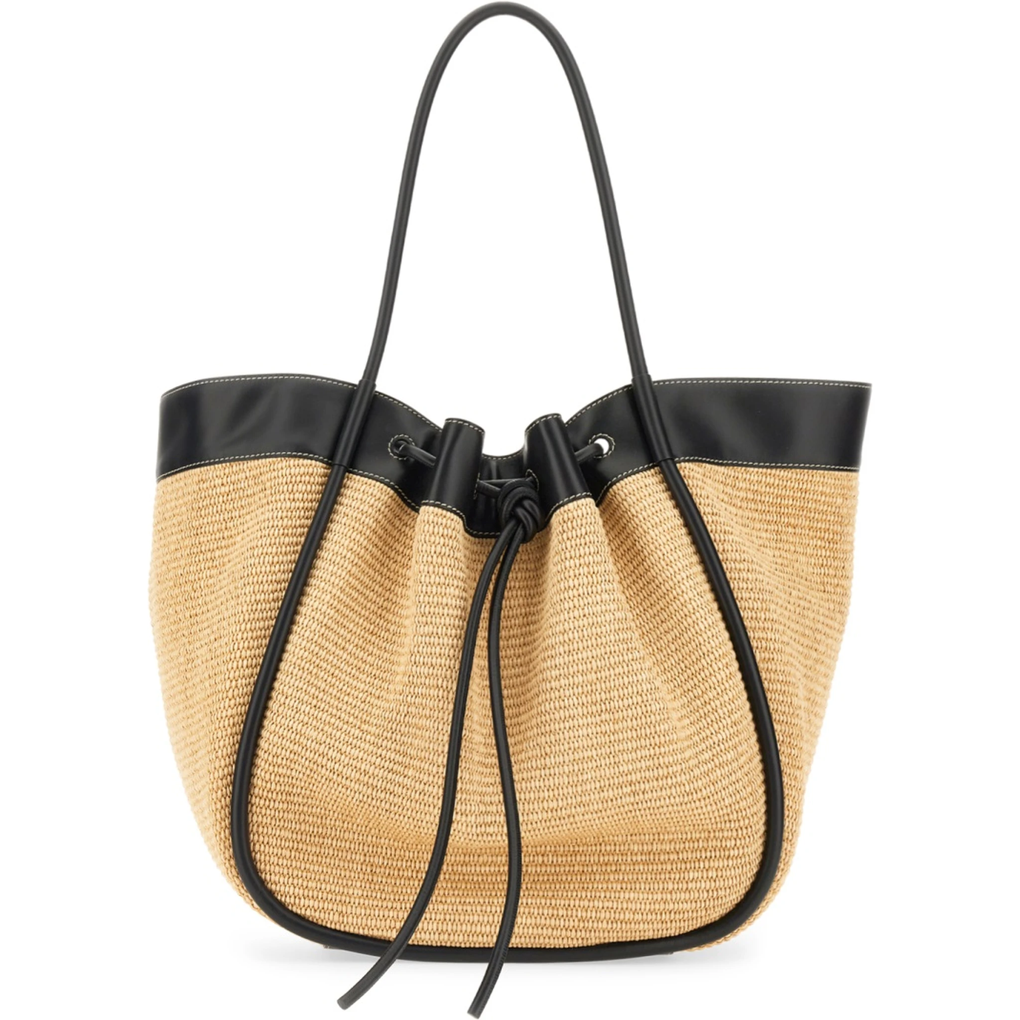 حقيبة تسوق كبيرة الحجم مزينة بالكشكشة