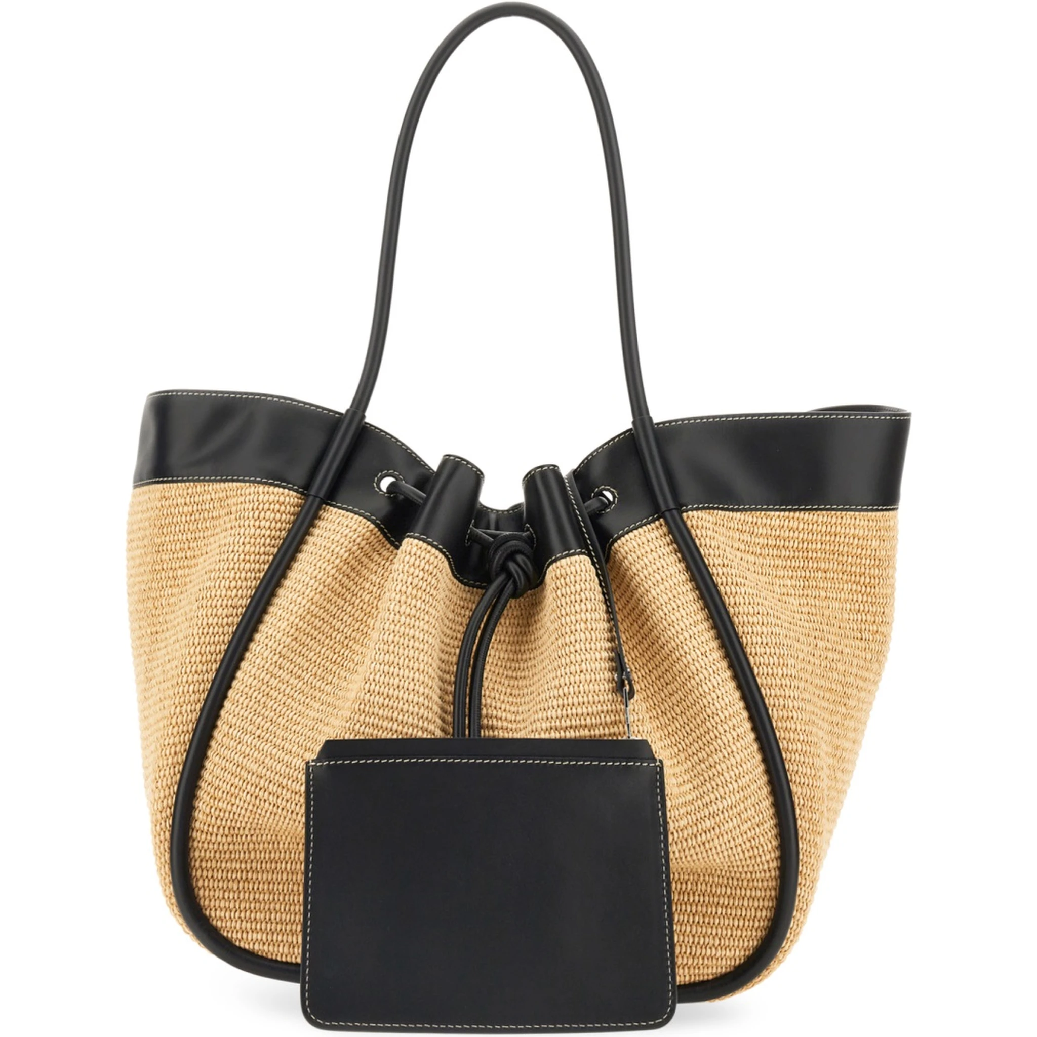 حقيبة تسوق كبيرة الحجم مزينة بالكشكشة