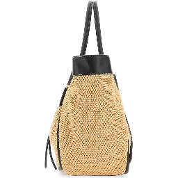 حقيبة تسوق كبيرة الحجم مزينة بالكشكشة