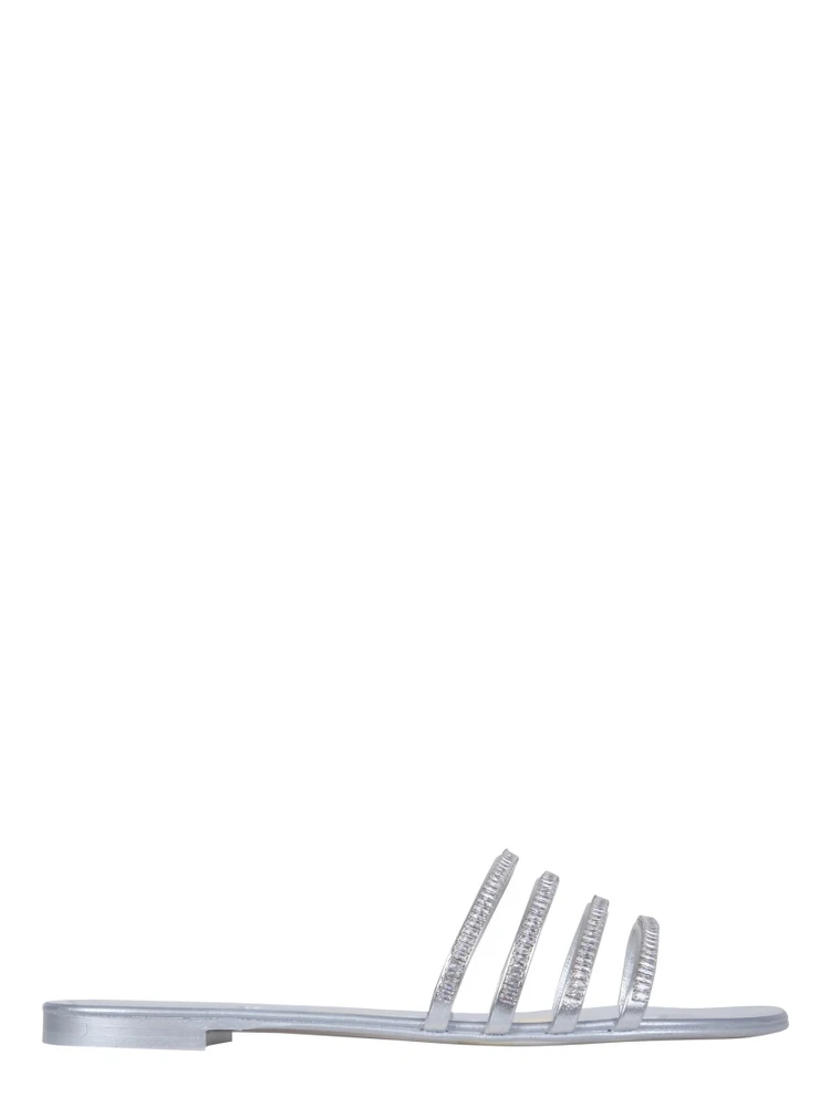FLAT CRYSTAL SANDALS