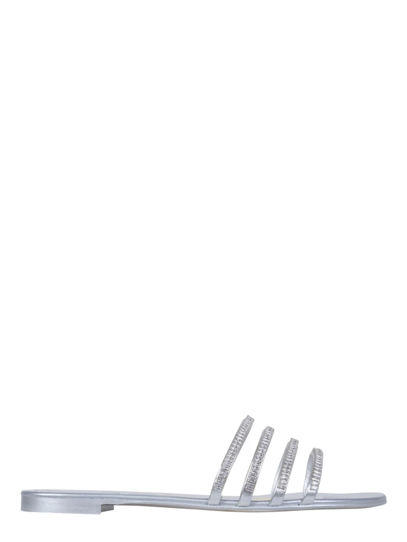 FLAT CRYSTAL SANDALS