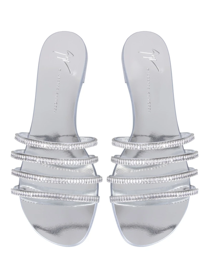 FLAT CRYSTAL SANDALS