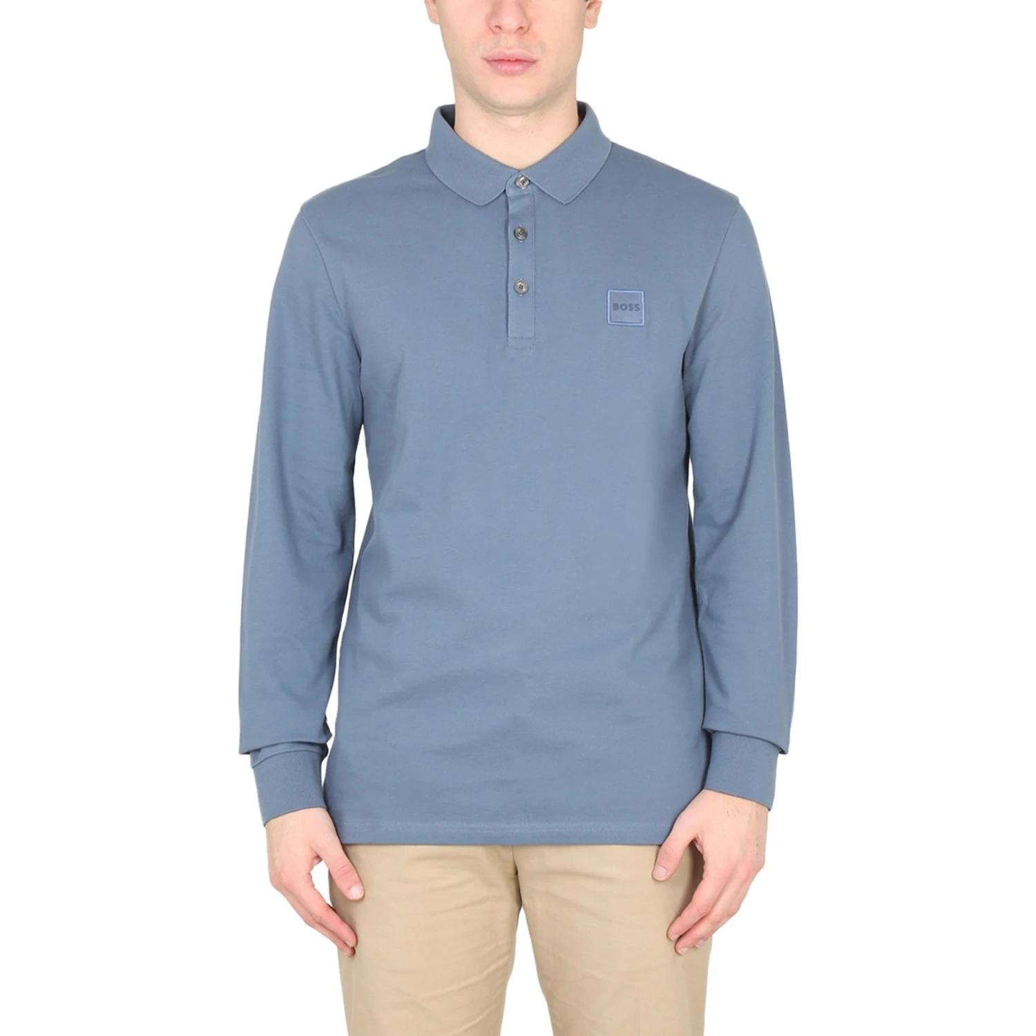 POLO WITH LOGO PATCH