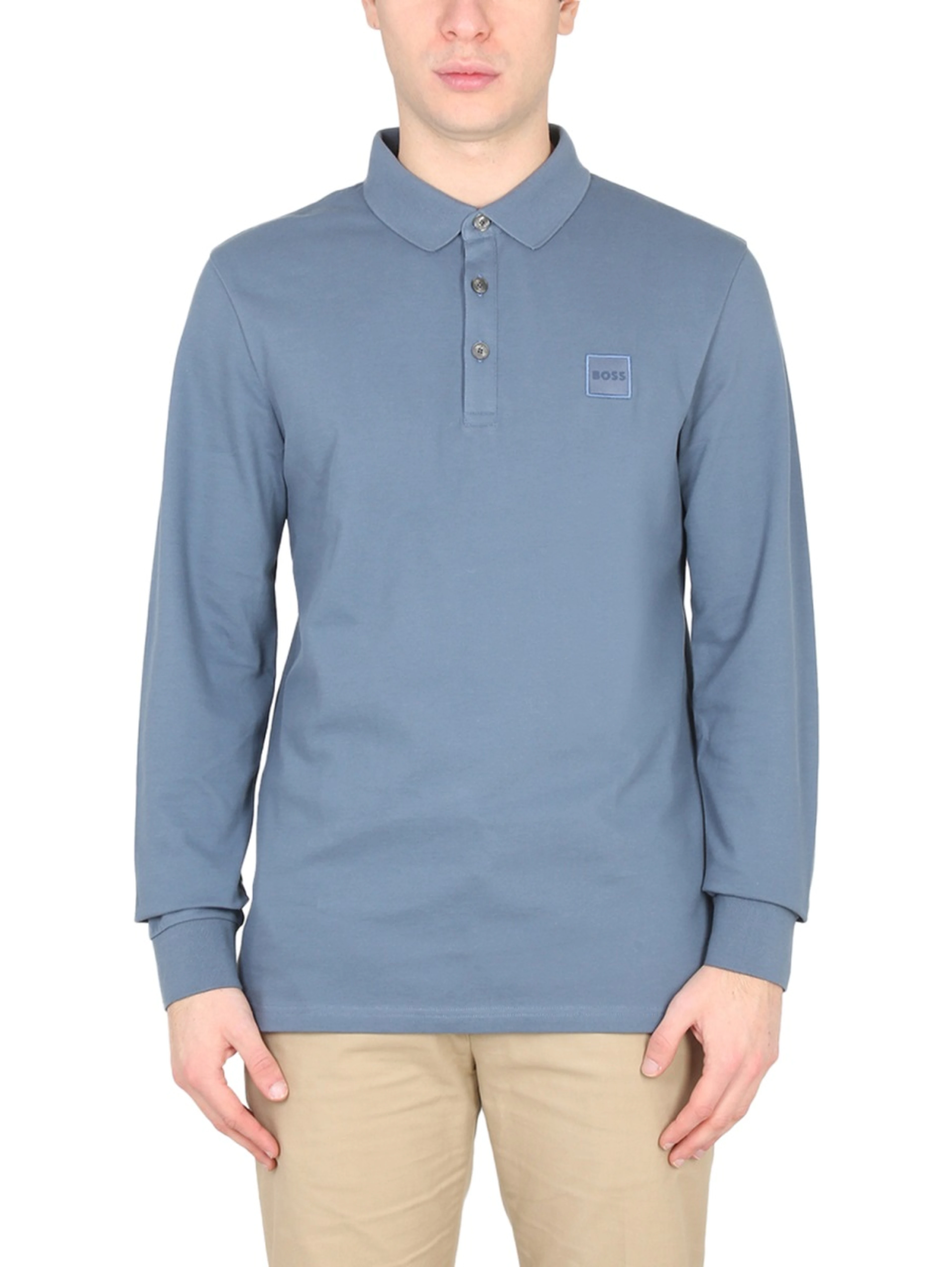 POLO WITH LOGO PATCH
