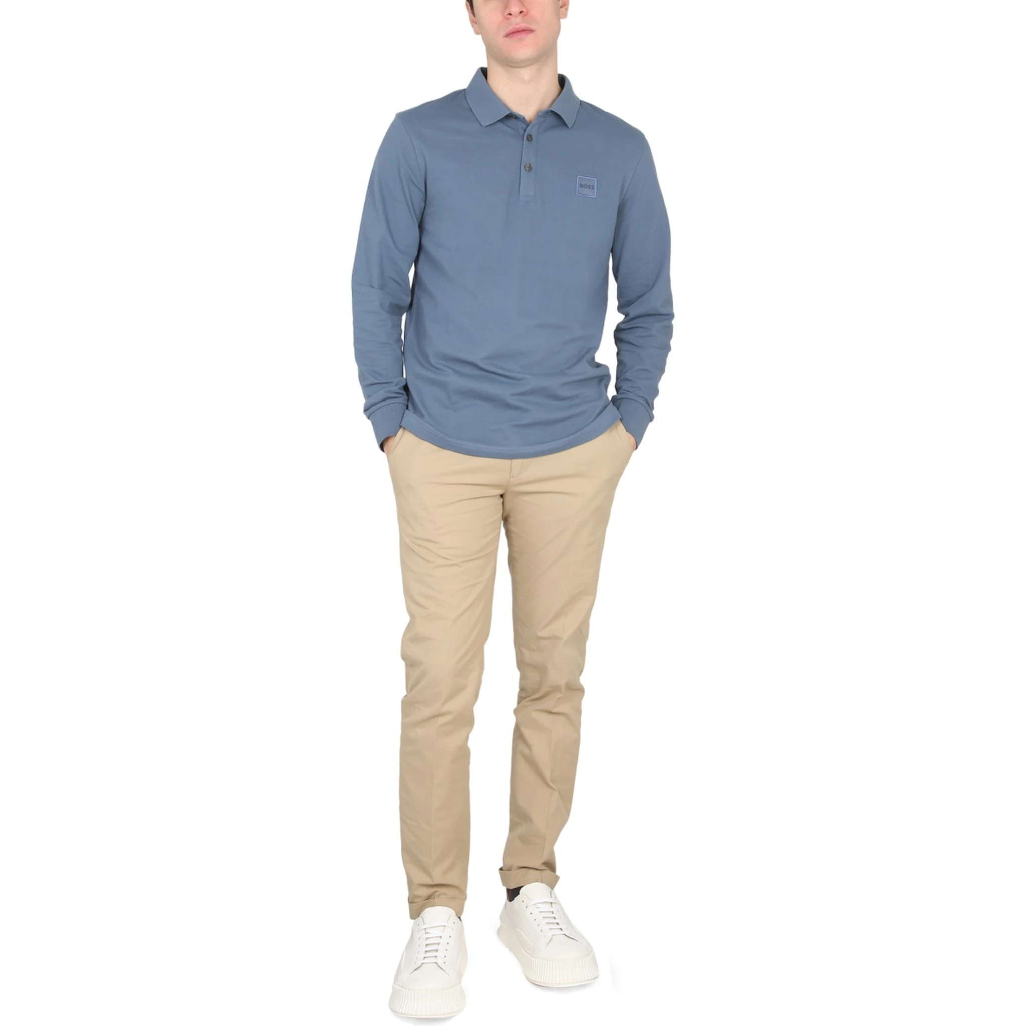 POLO WITH LOGO PATCH