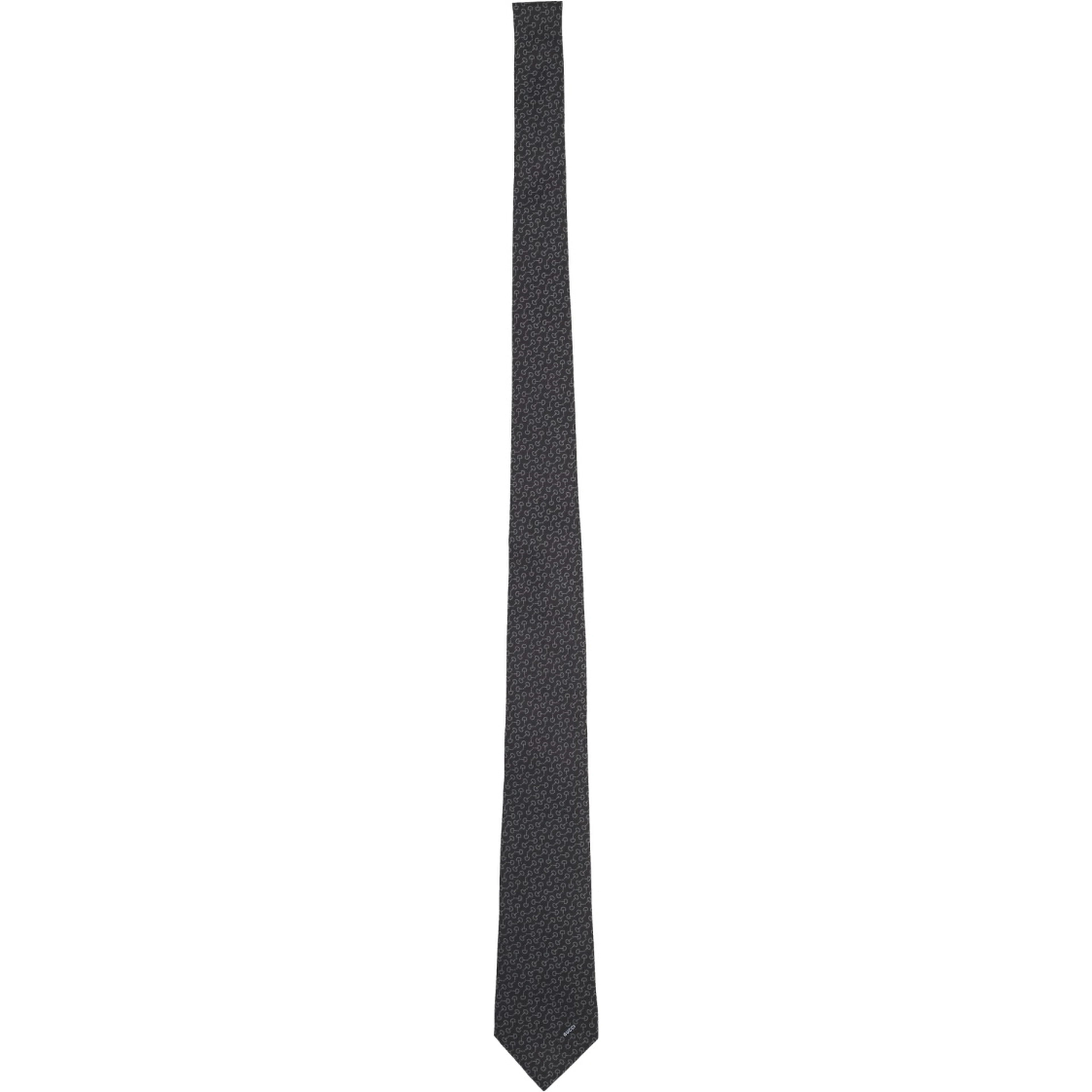 SILK TIE WITH CLAMPS