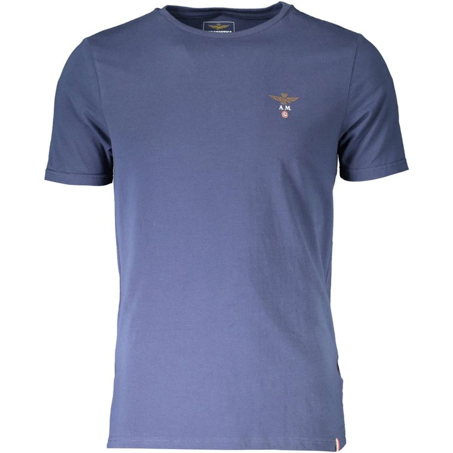 Blu Cotton Men T-Shirt