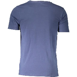 Blu Cotton Men T-Shirt