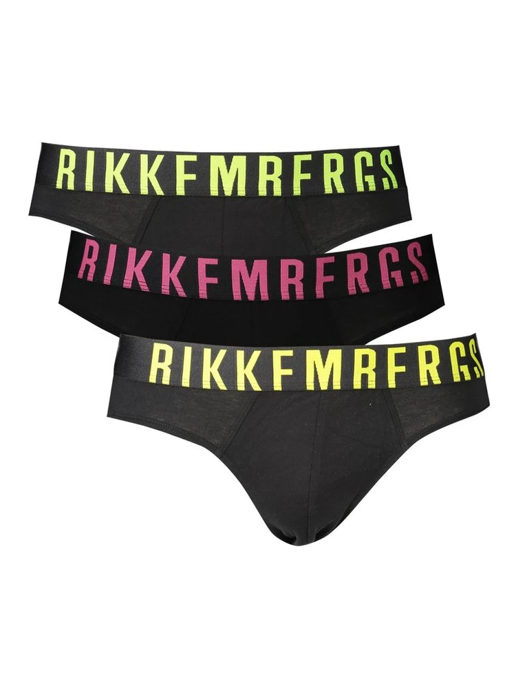 Black Polyester Men's Brief