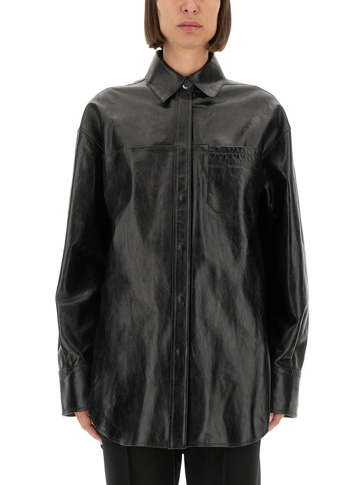 LEATHER "BOREL" SHIRT