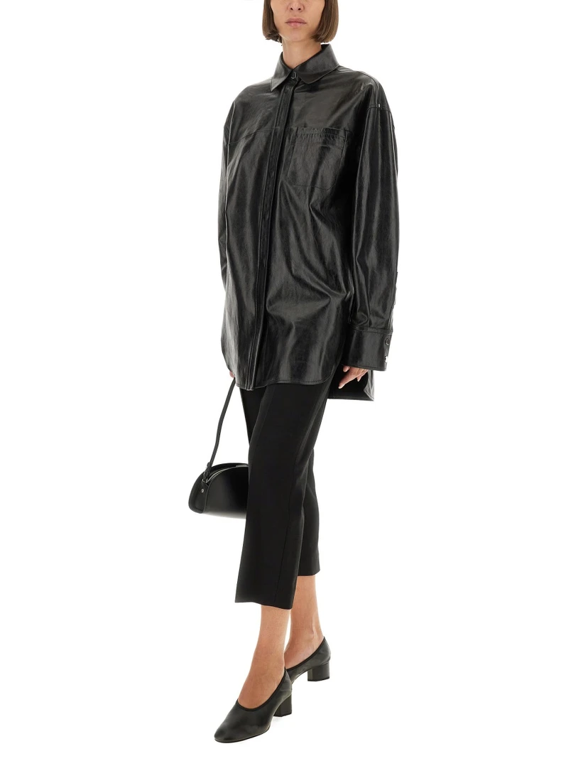 LEATHER "BOREL" SHIRT