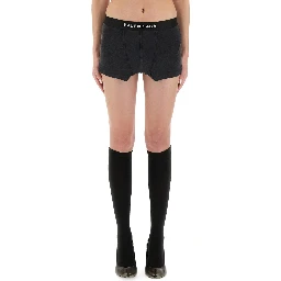 "CUT OFF" BOXER STYLE SKIRT