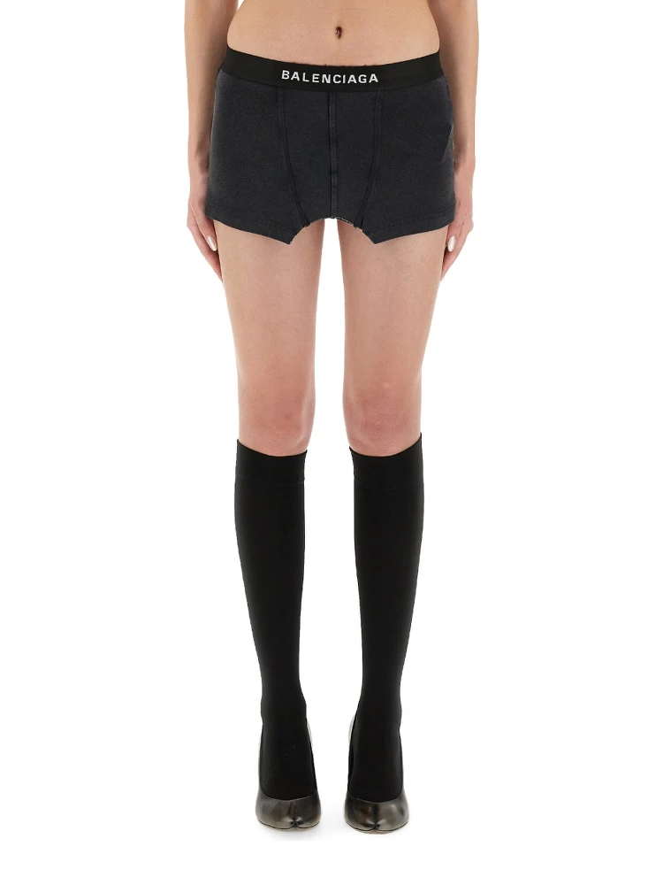 "CUT OFF" BOXER STYLE SKIRT