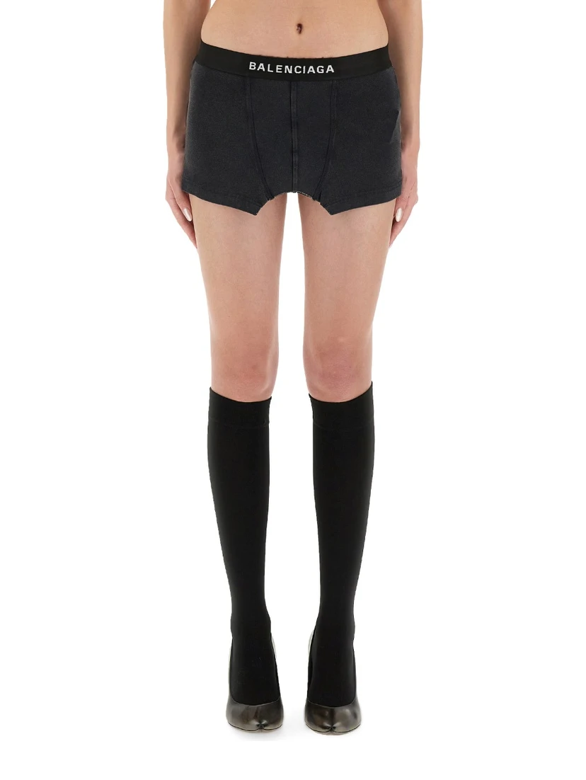 "CUT OFF" BOXER STYLE SKIRT