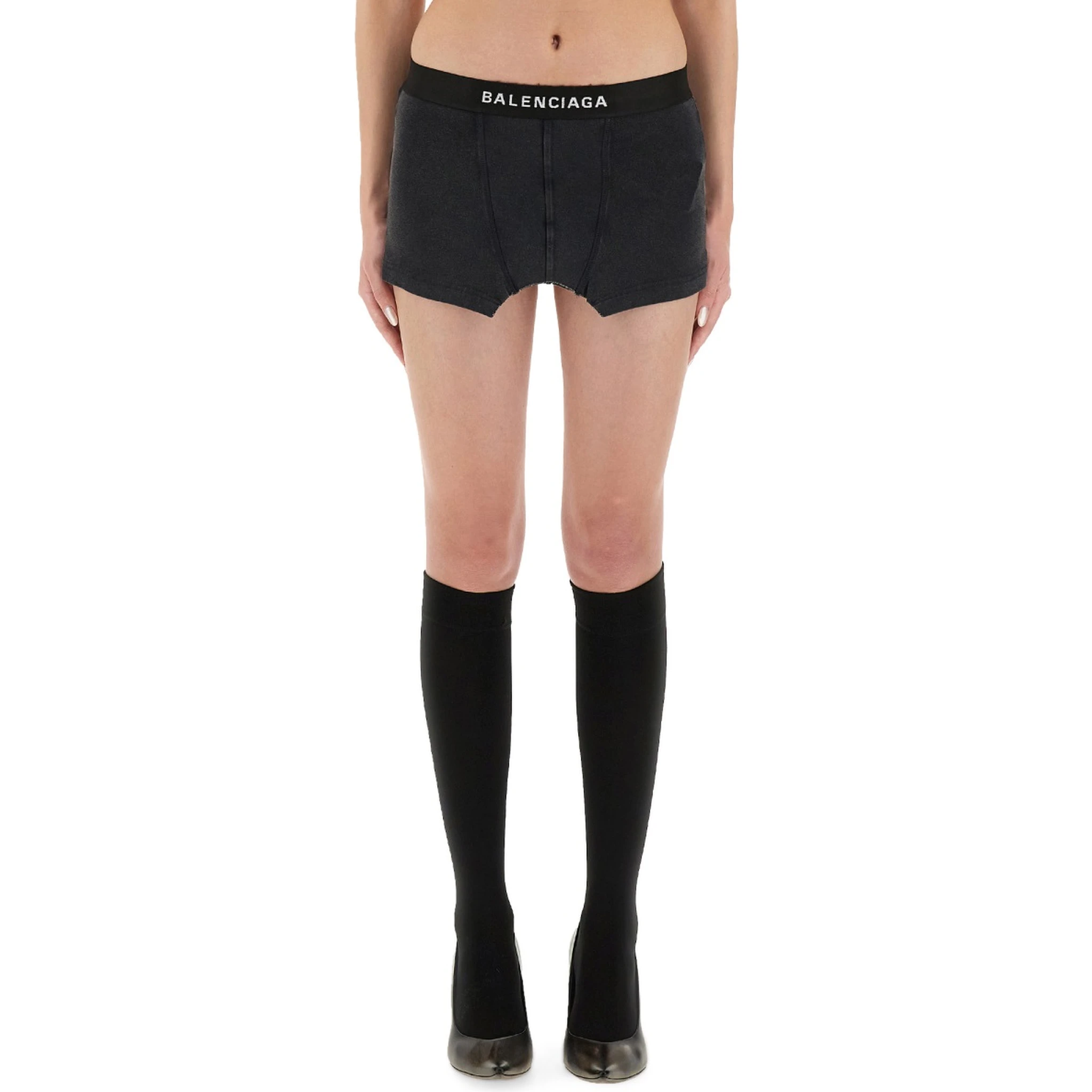 "CUT OFF" BOXER STYLE SKIRT