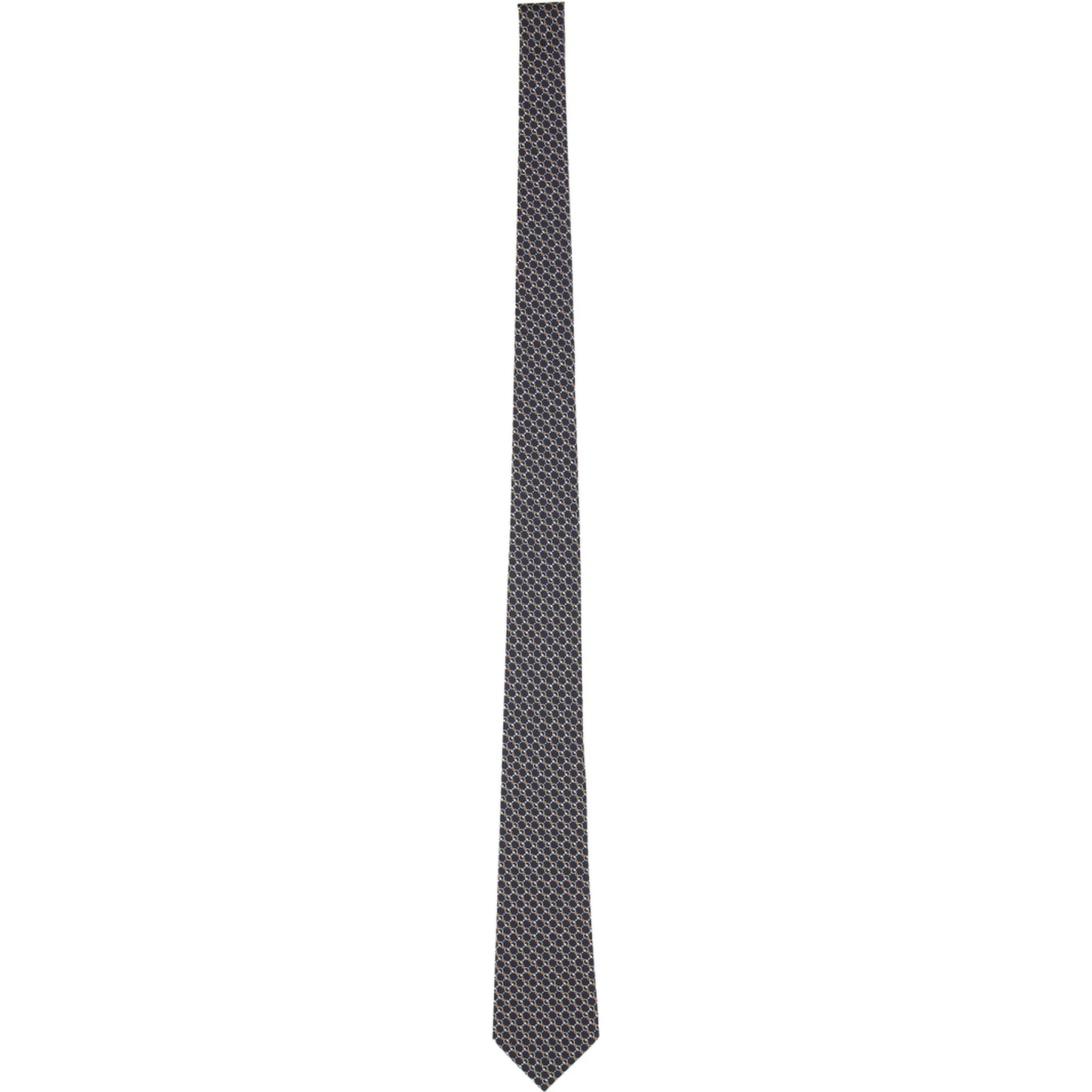 SILK JACQUARD TIE WITH CLAMP