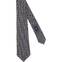 SILK JACQUARD TIE WITH CLAMP