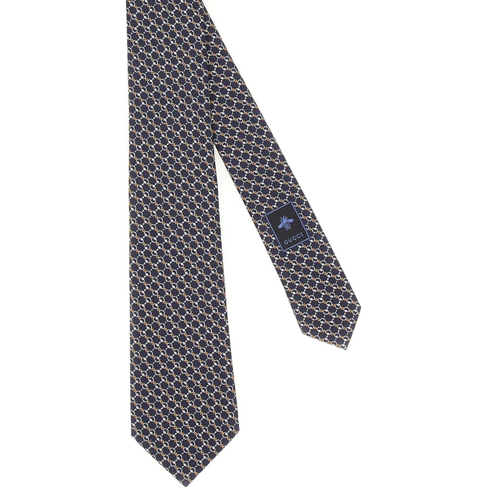 SILK JACQUARD TIE WITH CLAMP
