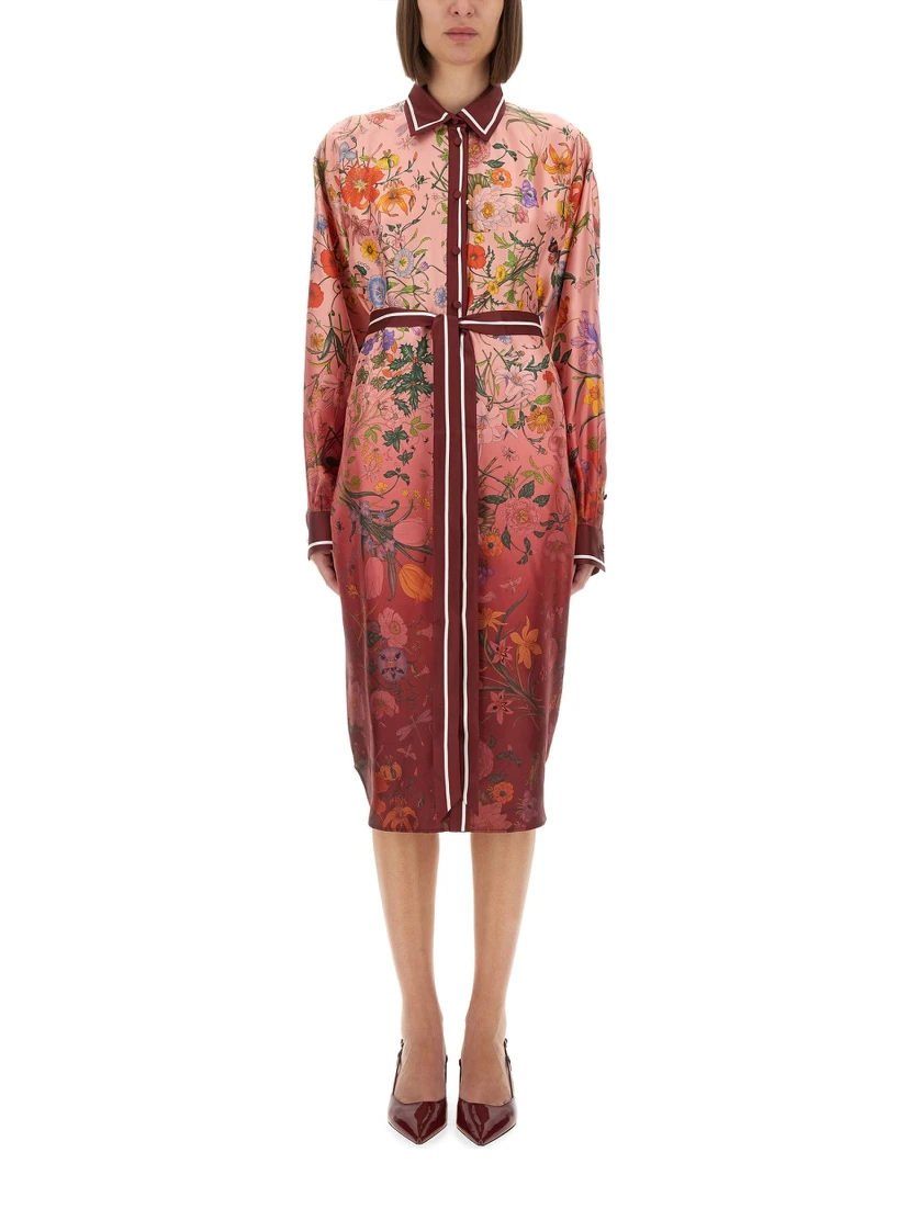 PRINTED CHEMISIER DRESS