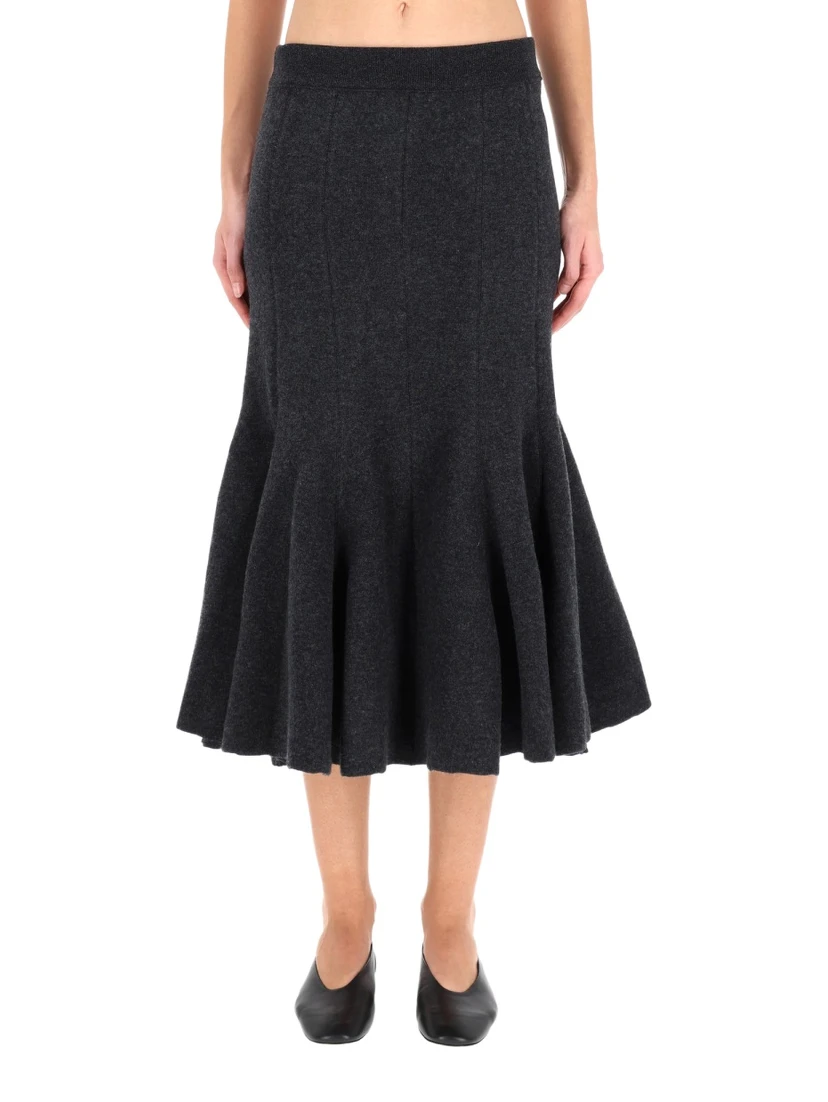 CASHMERE MIDI SKIRT
