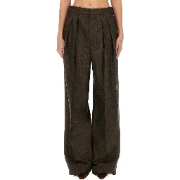 WOOL WIDE LEG PANTS
