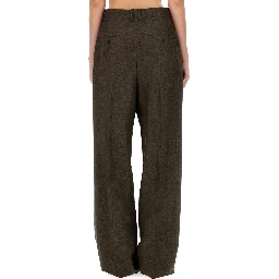 WOOL WIDE LEG PANTS