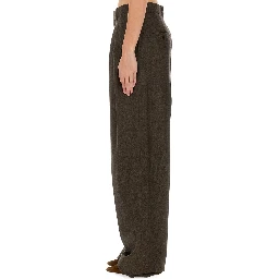 WOOL WIDE LEG PANTS