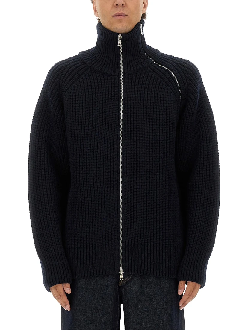ZIPPERED WOOL SWEATER