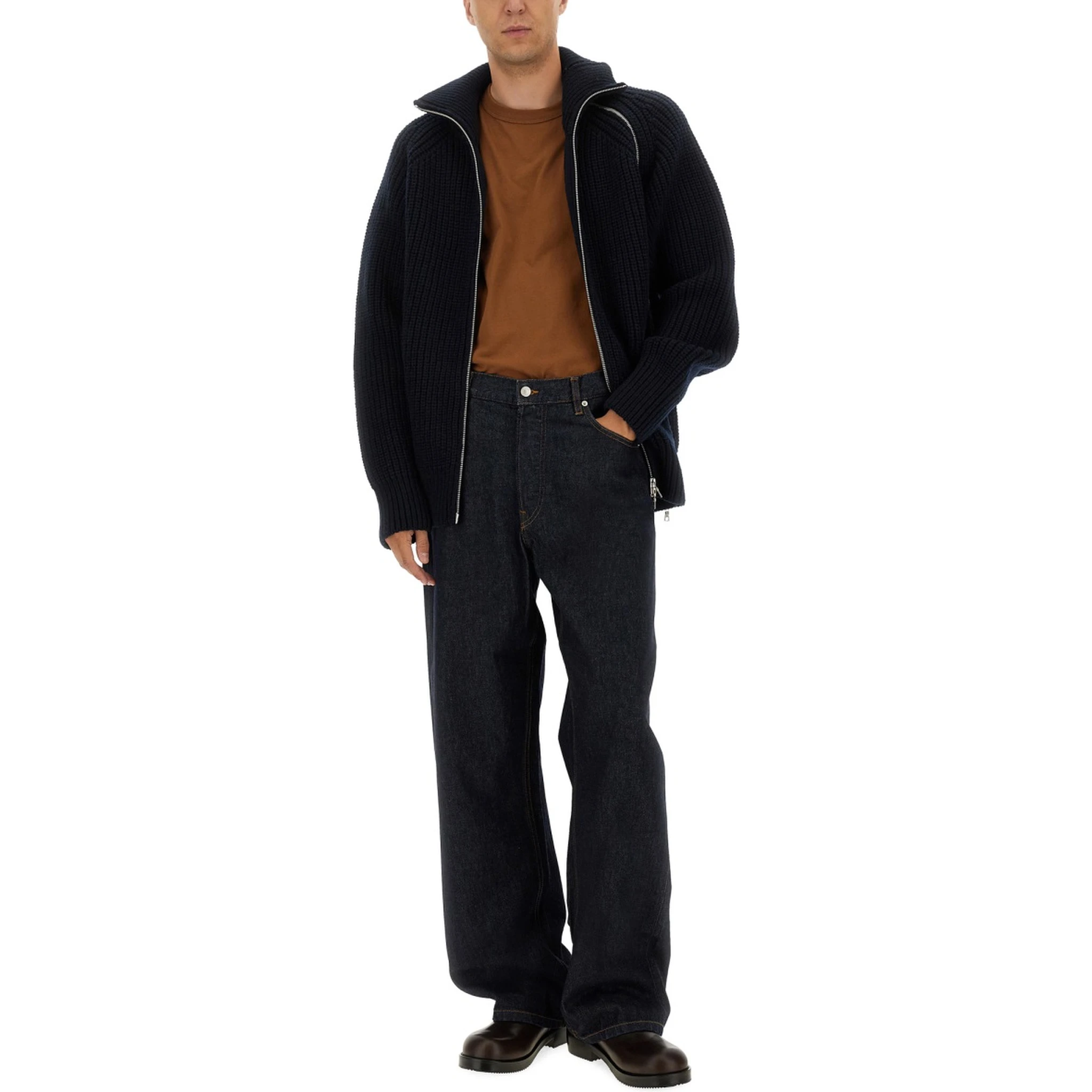 ZIPPERED WOOL SWEATER