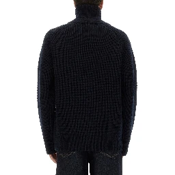 ZIPPERED WOOL SWEATER