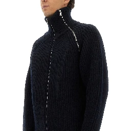 ZIPPERED WOOL SWEATER