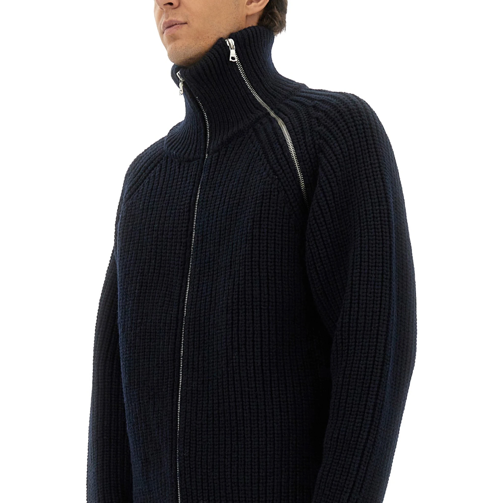 ZIPPERED WOOL SWEATER