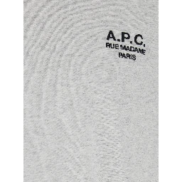 Grey Crewneck T-Shirt with Logo Embroidered on the Front in Cotton Woman