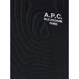 Black Crewneck T-Shirt with Logo Embroidered on the Front in Cotton Man