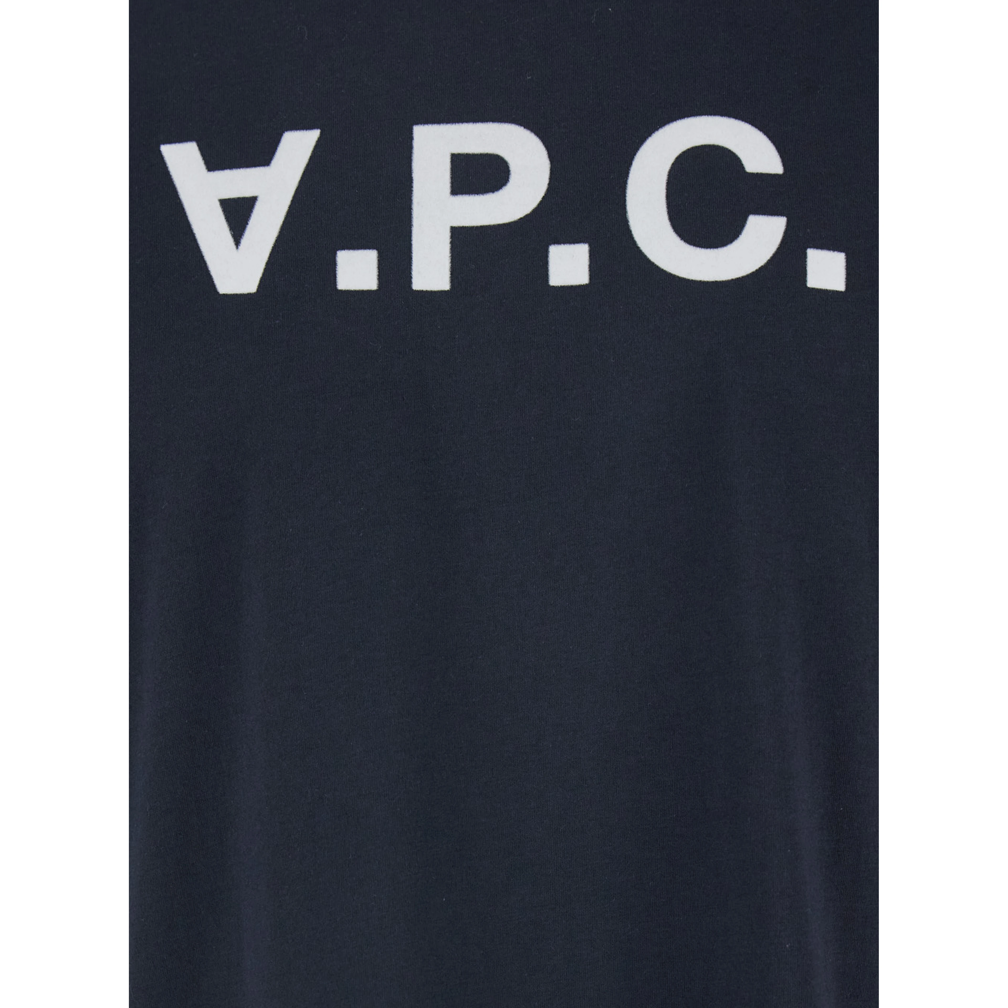 Blue Crewneck T-Shirt with Logo on the Front in Cotton MAn